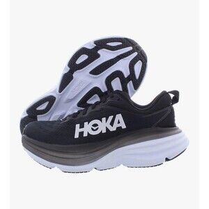 Hoka Bondi 8 Women’s 9.5B Black White EUC